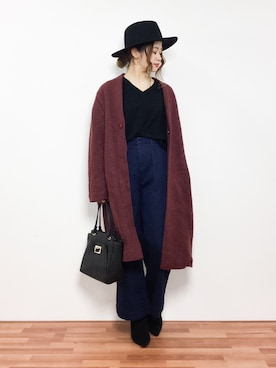 「PATRICK COX（パトリック・コックス）のアイテム（バッグ）」を使った、isaさん（レディース・155cm）の冬コーディネート