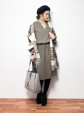 isaさん（レディース・155cm）の冬コーディネート