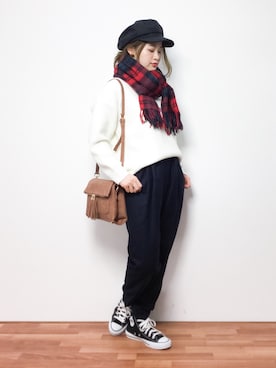 isaさん（レディース・155cm）の冬コーディネート