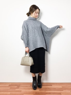 isaさん（レディース・155cm）の冬コーディネート