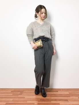 「PLAIN CLOTHING（プレーンクロージング）のアイテム（ブーティ）」を使った、isaさん（レディース・155cm）の冬コーディネート