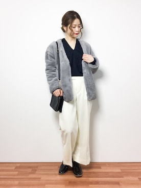 isaさん（レディース・155cm）の冬コーディネート