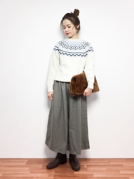 「ファークラッチ」｜「アイテム（ブーツ）」を使った、isaさん（レディース・155cm）の冬コーディネート