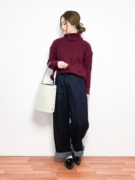 isaさん（レディース・155cm）の冬コーディネート