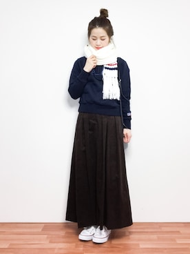 isaさん（レディース・155cm）の冬コーディネート