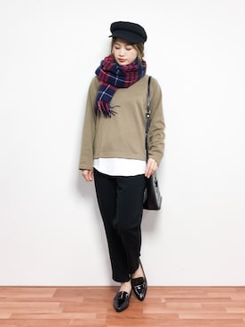 isaさん（レディース・155cm）の冬コーディネート