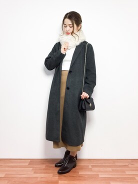 「LOWY（ロヴィ）のアイテム」を使った、isaさん（レディース・155cm）の冬コーディネート