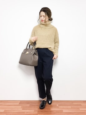 isaさん（レディース・155cm）の冬コーディネート