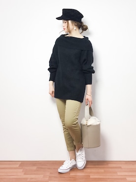 isaさん（レディース・155cm）の冬コーディネート