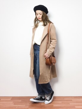 「MERLOT（メルロー）のアイテム（その他アウター）」を使った、isaさん（レディース・155cm）の冬コーディネート