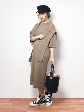 isaさん（レディース・155cm）の冬コーディネート