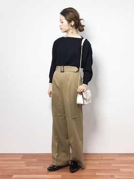 「LIFE's（ライフズ）のアイテム（パンツ）」を使った、isaさん（レディース・155cm）の冬コーディネート