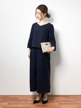 「CLEARIMPRESSION （クリアインプレッション）のアイテム（つなぎ/オールインワン）」を使った、isaさん（レディース・155cm）の冬コーディネート