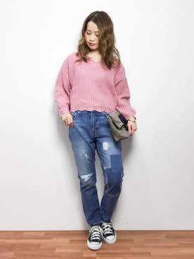 isaさん（レディース・155cm）の冬コーディネート