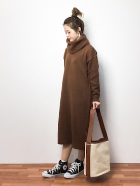 isaさん（レディース・155cm）の冬コーディネート