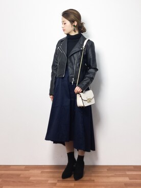 「PLAIN CLOTHING（プレーンクロージング）のアイテム（ブーツ）」を使った、isaさん（レディース・155cm）の冬コーディネート