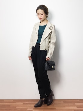 isaさん（レディース・155cm）の冬コーディネート