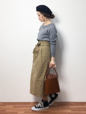 isaさん（レディース・155cm）の冬コーディネート