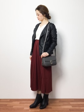 isaさん（レディース・155cm）の冬コーディネート