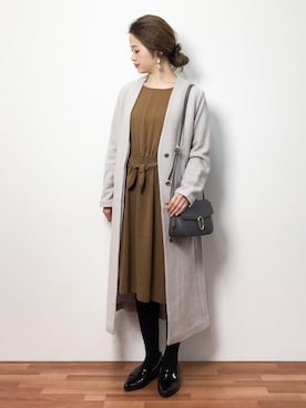 「Chez toi（シェトワ）のアイテム（その他アウター）」を使った、isaさん（レディース・155cm）の冬コーディネート