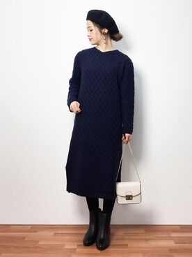 isaさん（レディース・155cm）の冬コーディネート