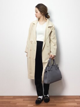 「Balancoire（ブランコアール）のアイテム」を使った、isaさん（レディース・155cm）の冬コーディネート