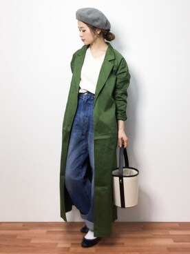 「FREAK'S STORE（フリークスストア）のアイテム（ハンチング/ベレー帽）」を使った、isaさん（レディース・155cm）の冬コーディネート