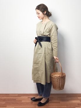 「BEAUTY&YOUTH UNITED ARROWS（ビューティーアンドユースユナイテッドアローズ）のby ※∵デニムテーパードパンツ◆（デニムパンツ）」を使った、isaさん（レディース・155cm）の春コーディネート