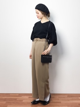 「バルーンスリーブ」｜isaさん（レディース・155cm）の春コーディネート