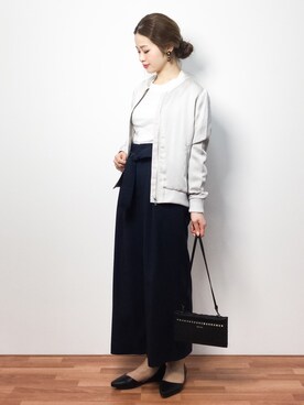 「URBAN RESEARCH ROSSO WOMEN（アーバンリサーチ　ロッソ）のアイテム（ブルゾン）」を使った、isaさん（レディース・155cm）の春コーディネート