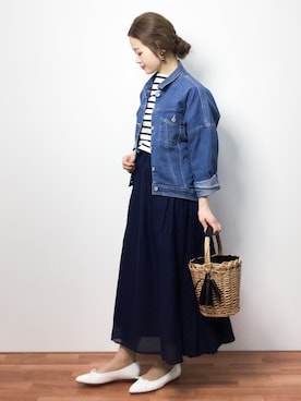 isaさん（レディース・155cm）の春コーディネート