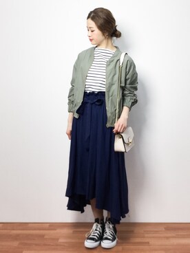 isaさん（レディース・155cm）の春コーディネート