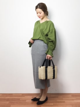 「バルーンスリーブ」｜isaさん（レディース・155cm）の春コーディネート