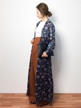「ラップパンツ」｜「アイテム（その他アウター）」を使った、isaさん（レディース・155cm）の春コーディネート