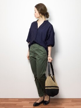 「バルーンスリーブ」｜isaさん（レディース・155cm）の春コーディネート