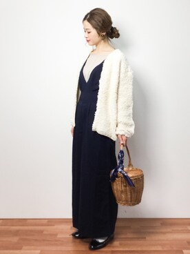 「ループ編み」｜isaさん（レディース・155cm）の春コーディネート