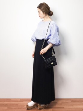 「バルーンスリーブ」｜isaさん（レディース・155cm）の春コーディネート