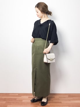 「バルーンスリーブ」｜isaさん（レディース・155cm）の春コーディネート