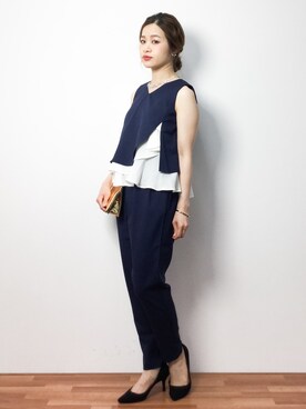 「Settimissimo（セッティミッシモ）のアイテム（つなぎ/オールインワン）」を使った、isaさん（レディース・155cm）の春コーディネート