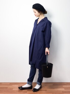 「ADIEU TRISTESSE（アデュートリステス）のアイテム（トップス）」を使った、isaさん（レディース・155cm）の春コーディネート