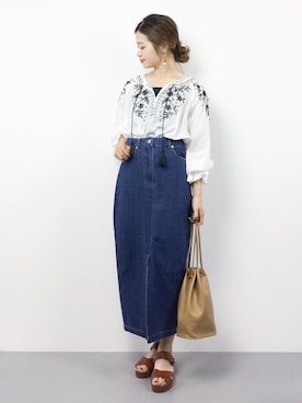 「URBAN RESEARCH（アーバンリサーチ）のアイテム（シャツ/ブラウス）」を使った、isaさん（レディース・155cm）の夏コーディネート