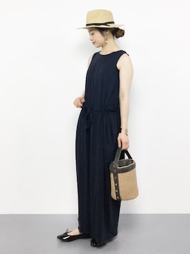 「URBAN RESEARCH ROSSO WOMEN（アーバンリサーチ　ロッソ）のアイテム（つなぎ/オールインワン）」を使った、isaさん（レディース・155cm）の夏コーディネート