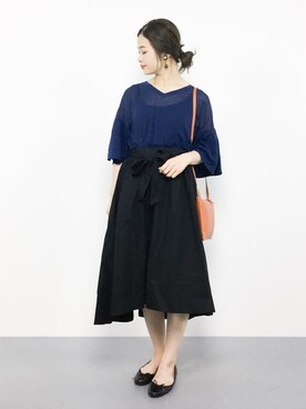 「テールカット」｜isaさん（レディース・155cm）の夏コーディネート