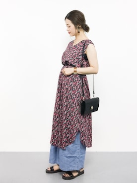 「NOMBRE IMPAIR（ノンブルアンペール）のアイテム（ワンピース/ドレス）」を使った、isaさん（レディース・155cm）の夏コーディネート