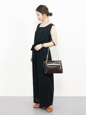 「カシュクール」｜「アイテム（つなぎ/オールインワン）」を使った、isaさん（レディース・155cm）の夏コーディネート