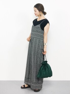 「BACK NUMBER（バックナンバー）のアイテム（つなぎ/オールインワン）」を使った、isaさん（レディース・155cm）の夏コーディネート