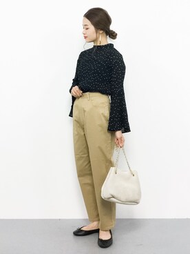 「ボウタイ」｜isaさん（レディース・155cm）の秋コーディネート