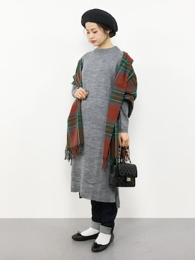 「Factor=（ファクターイコール）のアイテム（ワンピース/ドレス）」を使った、isaさん（レディース・155cm）の秋コーディネート