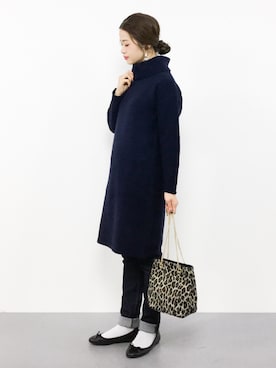 「studio CLIP（スタディオクリップ）のアイテム（チュニック）」を使った、isaさん（レディース・155cm）の秋コーディネート