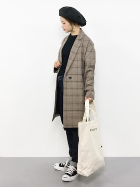 「BARAK（バラク）のアイテム（帽子）」を使った、isaさん（レディース・155cm）の秋コーディネート